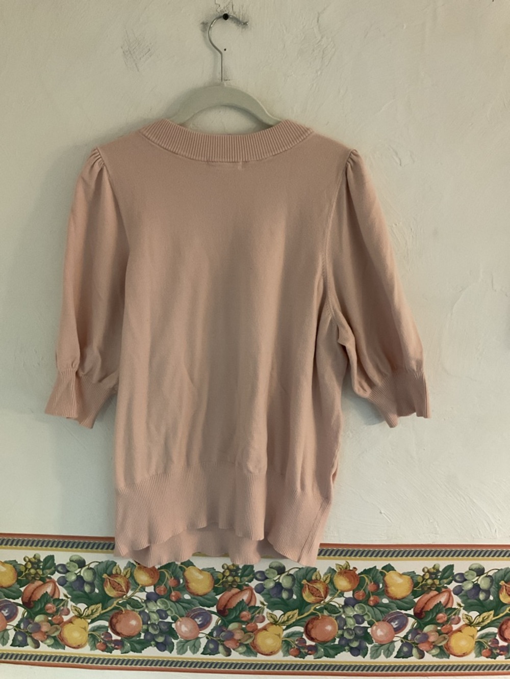 Steve Madden Puff Sleeve Knit Top, Size 2X, Blush Pink - Picture 5 of 8